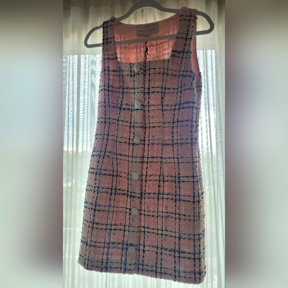 VICI x Madison LeCroy Charleston Plaid Tweed Mini Dress